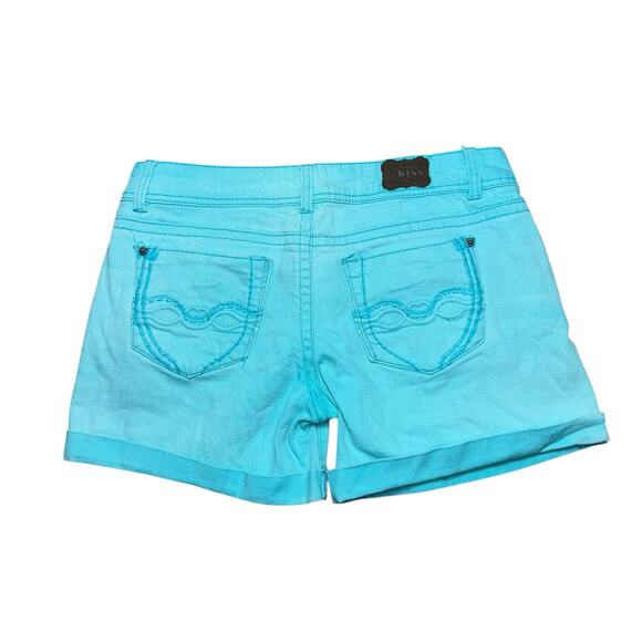 1st Kiss Denim Shorts Womens Small Distressed Rolled Cuff Casual Summer SEA21993 - Picture 13 of 16